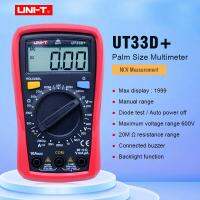 ปาล์มมัลติมิเตอร์ดิจิตอล UNI-T สี่รุ่น UT33A+/UT33B+/UT33C+/UT33D+ Palm Size Digital Multimeters Professional Electrical Handheld Ammeter Multitester With Backlight Data Hold