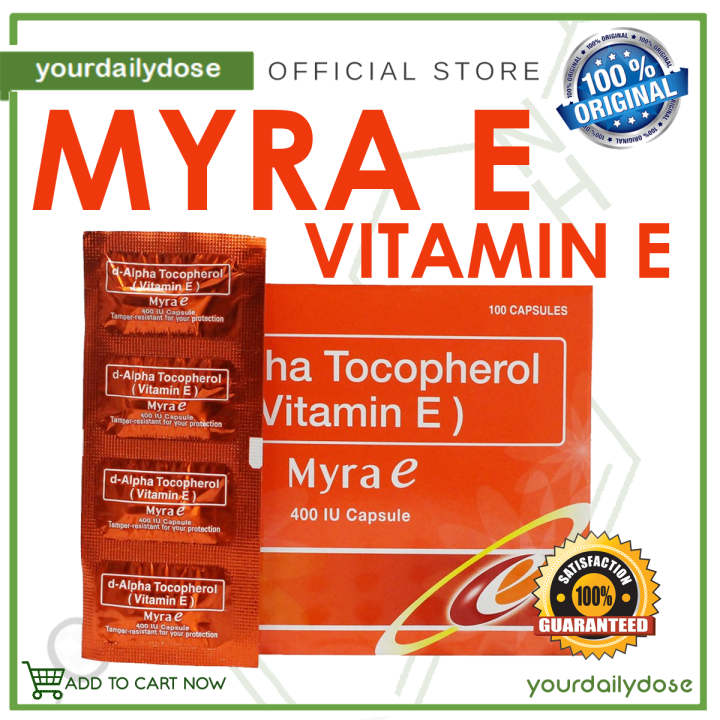 Myra E VITAMIN E 400 I.U. Softgel 12 softgels Lazada PH