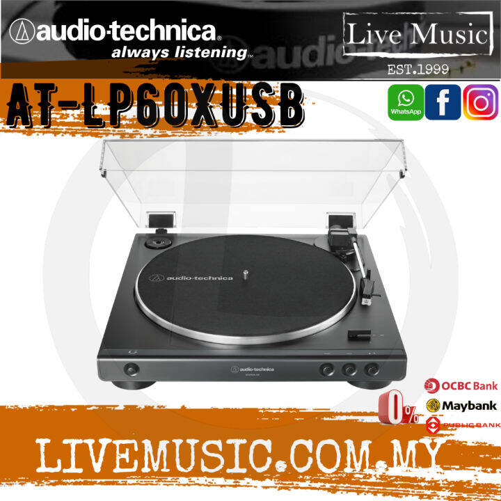 Audio Technica ATLP60X USB Fully Automatic BeltDrive Turntable (USB