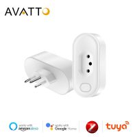 AVATTO  Tuya Zigbee Smart Plug   16A Brazil Standard Power Monitor Smart Life Control Socket Voice Works for Google Home  Alexa Ratchets Sockets