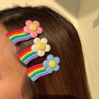 (NEW) กิ๊บติดผมดอกไม้สายรุ้งงงงง กิ๊บดอกไม้ กิ๊บสายรุ้ง??? | handmade clay hair clip (made to order 7 days)