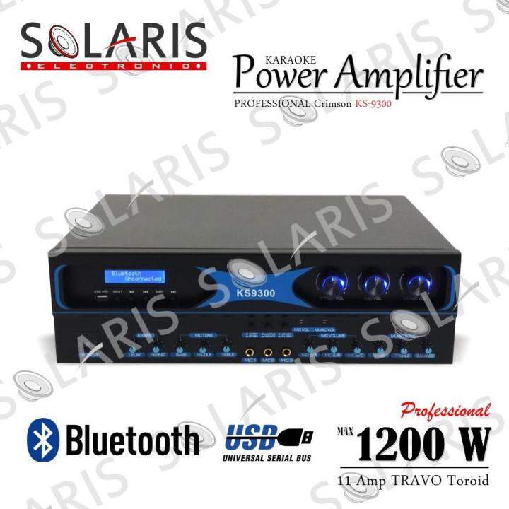 POWER AMPLIFIER 1200 Watt BLUETOOTH USB CRIMSON KS9300 PREMIUMampli