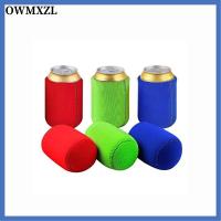 OWMXZL 3Pcs ฉนวนกันความร้อน ปลอกเก็บความเย็นกระป๋องเบียร์ ใช้ซ้ำได้ นุ่มนุ่มๆ ปลอกแขนกระป๋องเบียร์ แบบพกพาได้ ที่วางของ ที่ทำความเย็นกระป๋องเบียร์