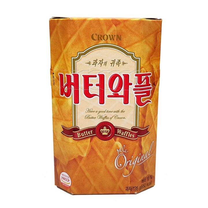 Crown Butter Waffle Original 135gr - Snack Waffle - Made In Korea ...