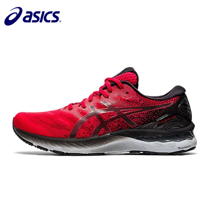 2023-asics-รองเท้าวิ่ง-gel-nimbus-รองเท้าบุรุษ-n23กันกระแทกรองเท้าวิ่งสีดำซามูไรรองเท้าผ้าใบมาราธอน