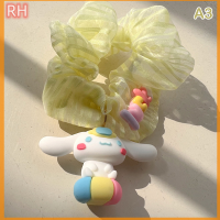 ???Ranghe น่ารัก Sanrio ลำไส้ใหญ่ยางรัดผมน่ารักน่ารักน่ารักอะนิเมะ Cinnamoroll เฮลโลคิตตี้สายผมตุ๊กตาผมหางม้าของขวัญอุปกรณ์เสริมผมเด็กสาว