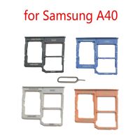 ช่องใส่ซิมการ์ดโทรศัพท์เหมาะสำหรับ Samsung Galaxy A40 A405 A405F A405FN A405FM นาโนซิมอะแดปเตอร์ถาด SD การ์ดไมโคร