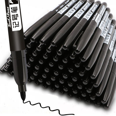 10 ชิ้น/เซ็ตถาวร MARKER กันน้ำ MARKER ปากกาขนาดกลาง 1.5 มม.ปากกา MARKER สีดำสีฟ้าสีแดงหมึก Art Supplies-Yrrey