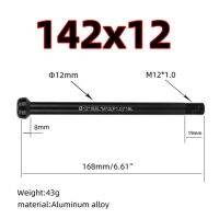 จักรยานผ่านเพลาดำสำหรับหุบเขาผ่านเพลา142X12มม. 40กรัมทนทานใหม่ล่าสุด