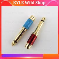 KYLE Wild Shop Gold Plated 6.5mm Jack Male Mono Plug to RCA Female Converter Audio Adapter Connector 6.35mm Socket 1/4" Sound Mixer