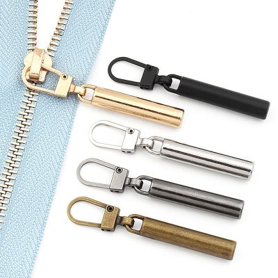 ℡✒┅ 4pcs Detachable Metal Zipper Pullers for Zipper Sliders Head Zipper Pull Tab DIY Sewing Bags Down Jacket Zippers Repair Kits