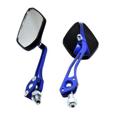 2 Piece Motorcycle Rearview Mirror Adjustable Handlebar Reflector Transparent Motorcycle Side Mirror for Chopper Cruiser Bobber Mirrors