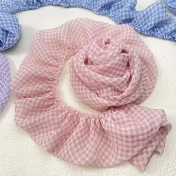 Pink 3D Ruffled Fabric Trim, Organza Ruffle Trim Mesh Fabric Trimming, 3D  Flowers Pleated Trim Sewing Accessories 