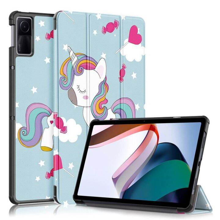 สำหรับ-funda-แผ่น-xiaomi-redmi-redmipad-2022-10-61นิ้วเคสโทรศัพท์อัจฉริยะพับฝาเป็นฐานสำหรับ-xiaomi-redmi-แผ่นรองนอน-ปลุกอัตโนมัติ-casing-tablet