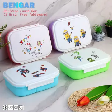 3 Grid Lunch Box Kid Adult Leakproof Food Container Microwave Safe Heating  Portable Fruit Food Lunch Storage Box - Lunch Box - AliExpress