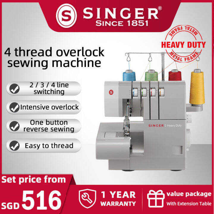 Singer 14HD854 Overlock Sewing machine HEAVY DUTY Household 2/3/4