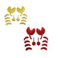 Cute Crab Animal 3D Car sticker soft PVC Chromed emblem badge decal for car logo Auto Styling Decoration Accessories