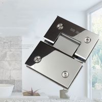 Stainless steel glass clamp connector shower room folder glass door hinge stainless steel hinge(XYGL-20) 180 degrees Door Hardware  Locks