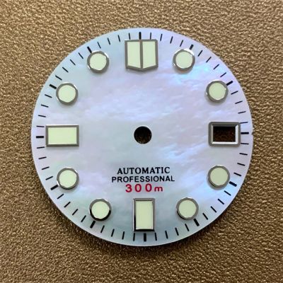 For NH35 Dial 28.5Mm Rainbow Watch Faces Replacement Green Luminous Watch Dial For NH35 Automatic Movement Parts Accessories