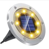 8 LEDs Solar Led Light Outdoor Lawn Yard Buried Solar Light Waterproof PathWay Floor Under Ground Spot Lamp Garden Decoration Outdoor Lighting