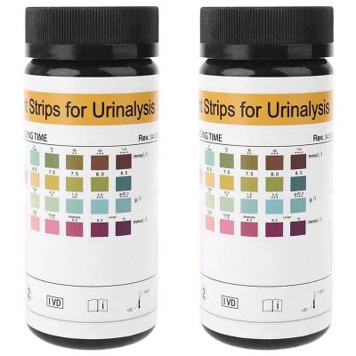 VANSFUL 2X In Vitro Urine Testing 4 Test Items: Glucose  PH  Protein  Ketone Body Urine Specimen Test Strip Test Paper Inspection Tools