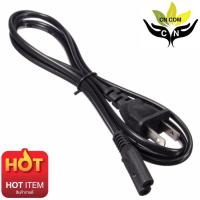 สาย 5ft Us Plug 2-Prong Port Ac Power Adapter Cord Cable For Vcr Ps2 Ps3 Slim หนา1.00mm 1.5เมตร (สีดำ)