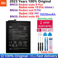 100 Original 5020mAh BN53 BN54 BN55 Replacement Xiaomi Redmi Note 9 Pro 9S Bateria Mobile Phone Batteries Tools2023