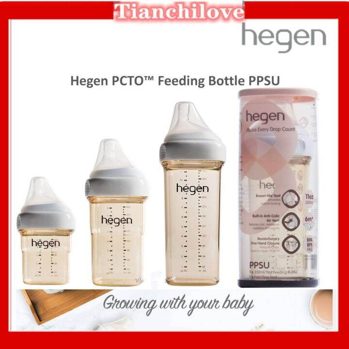 Hegen baby bottle PPSU neonatal weaning silicone wide mouth fall