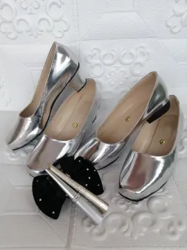 2 inch cheap silver shoes