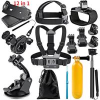 ۞❖ Gopro Action Camera Accessories Set for Gopro Hero 10 9 8 7 6 5 Outdoor Waterproof Housing Screen Go Pro Kit Universal 12 in 1