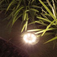 8LED Underground Light Outdoor Solar Garden Pathway Buried Lamp Aluminum Solar Powered Light Yard Floor Path Landscape Light