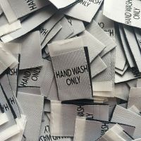 ✷۞☊ 100pcs Hand Wash Only Woven White Labels For Clothing Decoration DIY Crafts Quilting Tags Accessories Supplies