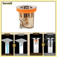 VERMILL 2 pcs ใต้น้ำ ท่อระบายน้ำพื้นห้องอาบน้ำ ป้องกันกลิ่นไม่พึงประสงค์ ป้องกันการไหลย้อนกลับ ปลั๊กระบายน้ำทางเดียว แบบพกพาได้ พร้อมที่จับ วาล์วระบายน้ำ แกนท่อห้องน้ำ