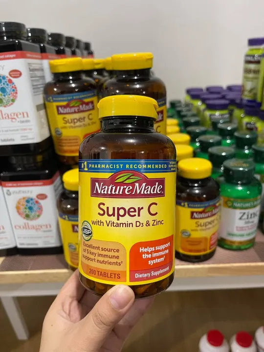 Nature Made Super C Immune Complex with Vitamin D3 and Zinc, 200