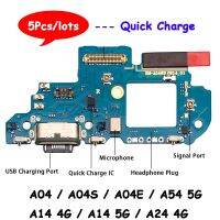 สายชาร์จทดสอบ5ชิ้นเหมาะสำหรับ Samsung A04 A04S A04E A14 A24 A54 USB แท่นชาร์จดิ้นบอร์ดเชื่อมต่อด้วยไมโคร