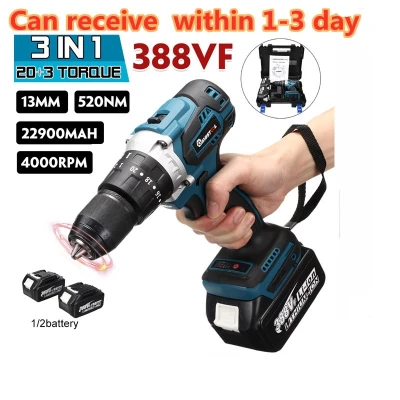 ดูภาพ Mustool 388V 520NM 3in1ไม่แปรงถ่านไฟฟ้าสว่านแบตเตอรี่ไร้สายขนาดกะทัดรัดสว่านกระแทกไฟแอลอีดีสำหรับทำงาน4000 Rpm สำหรับ Makita 18V แบตเตอรี่ <br/>เพิ่มเติม Mustool 388V 520NM 3in1ไม่แปรงถ่านไฟฟ้าสว่านแบตเตอรี่ไร้สายขนาดกะทัดรัดสว่านกระแทกไฟแอลอีดีสำหรับทำงาน4000 Rpm สำหรับ Makita 18V แบตเตอรี่