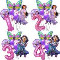 Disney Encanto Mirabel Isabella 1 2 3th Birthday Party Balloons Set 32inch Pink Number Foil Balloons For Girls Decor Air Globos