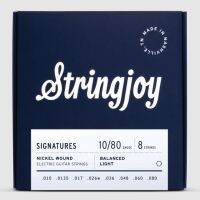 Stringjoy 8 Electric Strings 10 - 80 Made in Nashville USA สายกีต้าร์ไฟฟ้า 8 สาย