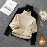 New Winter Warm Velvet Turtleneck Sweaters Women Korean Fashion Snow Wear Slim Chunky SweaterThicken Basic Knitted Tops