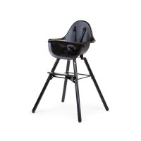 CHILDHOME เก้าอี้ทานอาหาร EVOLU 2 HIGH CHAIR BLACK  2 in 1 + BUMPER