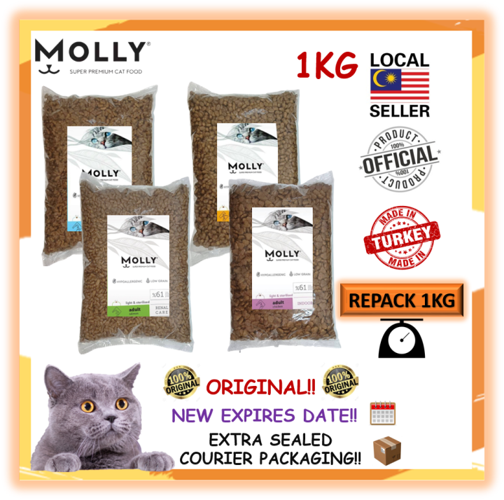 🌟100 ORIGINAL REPACK 🌟 MOLLY Dry Cat Dry Food / Makanan Kucing