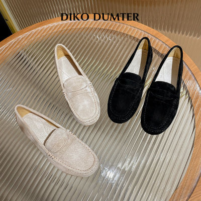 DikoDumter รองเท้ารองเท้าโลฟเฟอร์ผู้หญิงด้านล่างที่อ่อนนุ่มบนแฟลตลื่นด้านล่าง