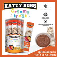 Katty Boss Creamy Treat แคทตี้ บอส ครีมมี่ ทรีต แมวเลีย 15 กรัม x 30 ซอง