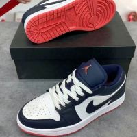 New 1 Midnight Blue Low Mens Sneakers Board Shoes 1 Mens Shoes Basketball Shoes Female Students Korean Breathable Casual