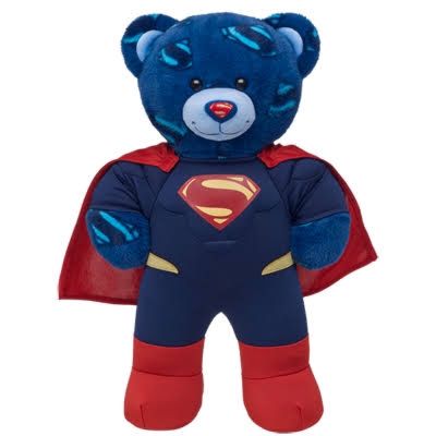 ❤️เฉพาะตุ๊กตา❤️ไม่รวชุด ตุ๊กตาหมี บิ้วอะแบร์ ซุปเปอร์แมน Super Man⭐️Build A Bear Workshop⭐️ สินค้ามือสองนำเข้าจากอเมริกา