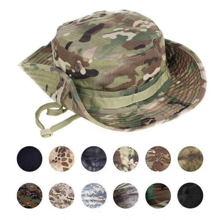 Camouflage Tactical Boonie Hat Military Army Camo Cap Paintball Airsoft