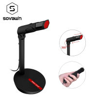 Karaoke Microphone Vocal Record Singing Studio PC USB 3.5mm for Computer Vol Adjust Switch Rotatable Flexible Professional Mic