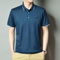 2023 สินค้าใหม่ฤดูร้อนผู้ชายแขนสั้น T เสื้อปักลาย POLO เสื้อเชิ้ตคอปกแขนสั้นสำหรับเด็กและวัยกลางคน