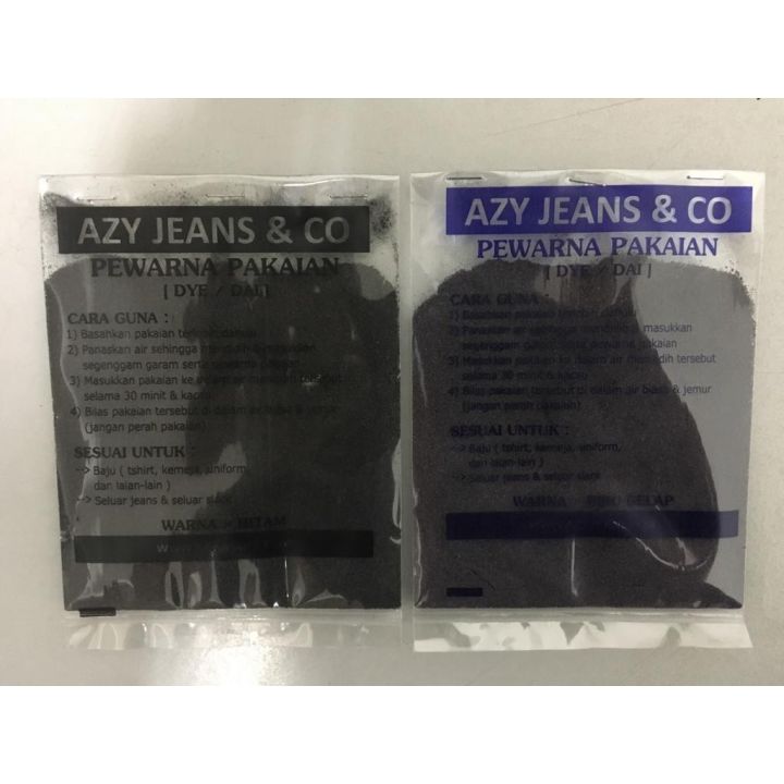 HITAM Clothing DYE (Black Dark Blue) DYE For Jeans Slack Uniform Etc ...