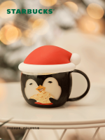 Starbuck Cup 414Ml Cute Penguin Glass Cute Creative With Lid Office Table Cup